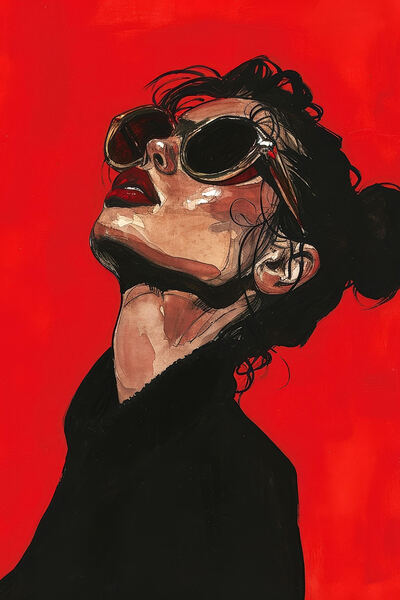 Crimson Confidence Print