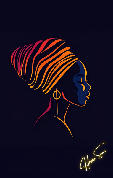 Crowned in Color: The Grace of Her Silence Print