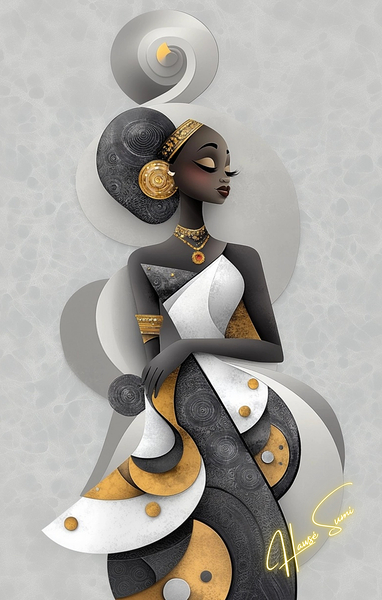 Her Spirit Swirls in Silence Print