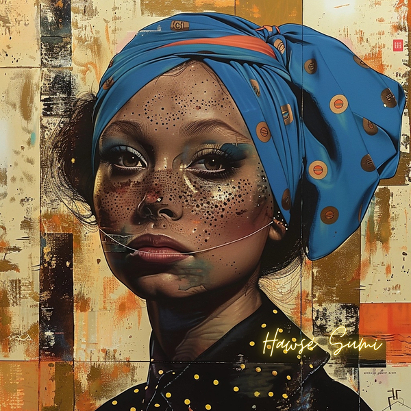 Blue Turban of Grace Print