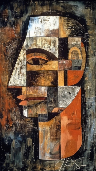 Cubist Contemplation by Hawse Sumi