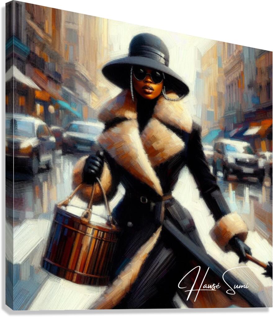 Mila Harper: City Chic in Motion Canvas Print