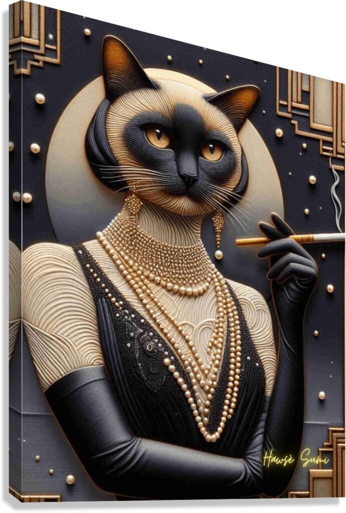 The Gilded Whiskers of Mademoi Canvas Print