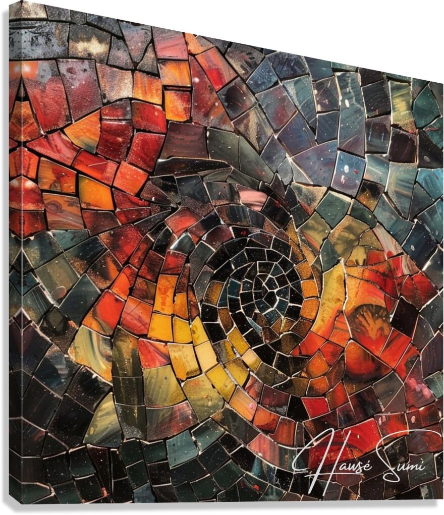Mosaic Spiral Canvas Print