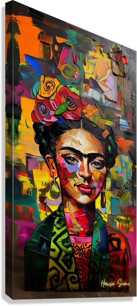 Fridas Floral Mosaic Canvas Print