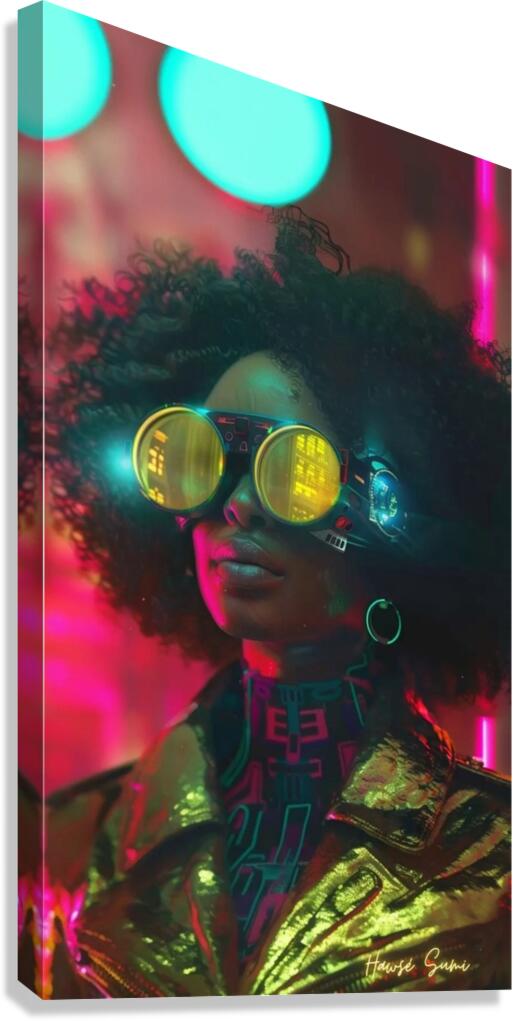 Neon Navigator Canvas Print