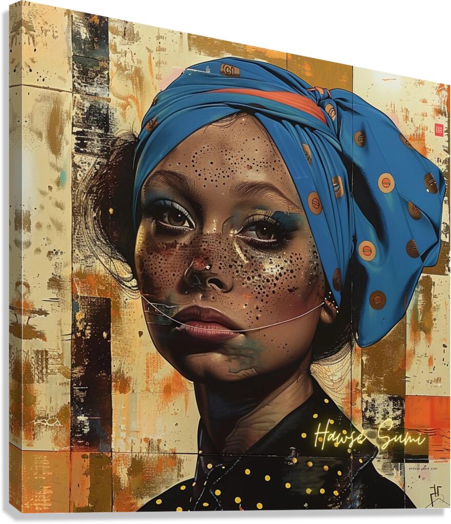 Blue Turban of Grace Canvas Print