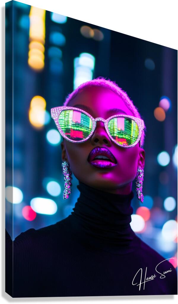 Neon Dreamscapes Canvas Print