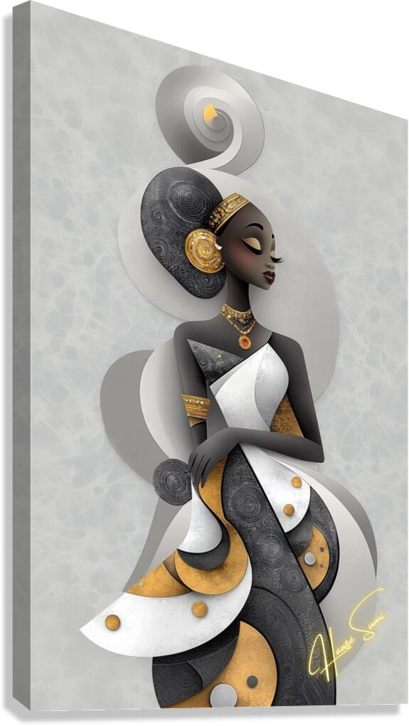 Her Spirit Swirls in Silence Canvas Print