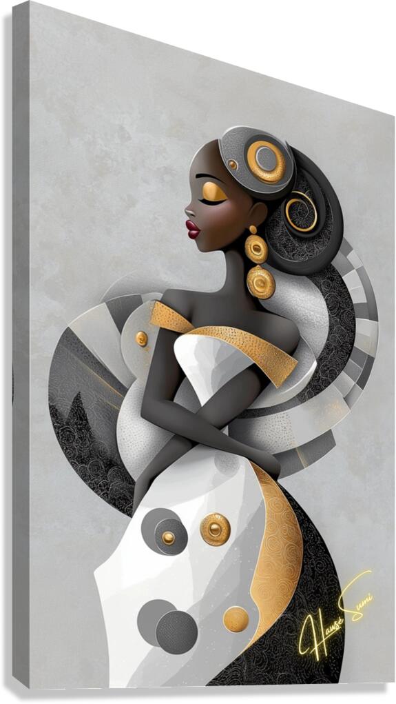 Wrapped in Royal Geometry Canvas Print