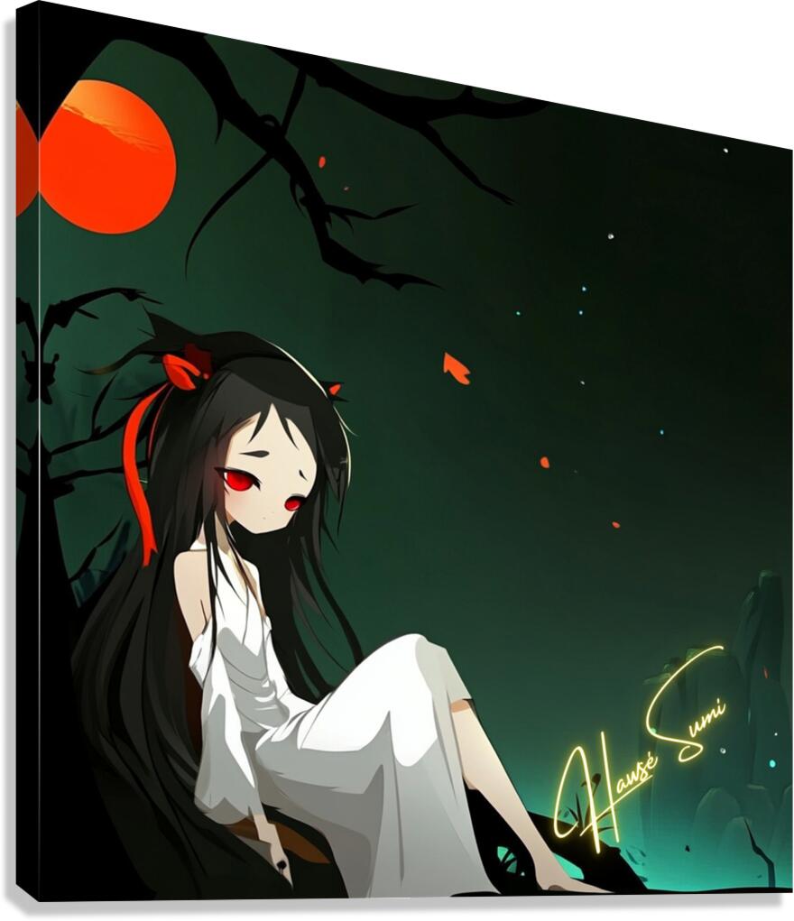 Red Moon Reverie Canvas Print