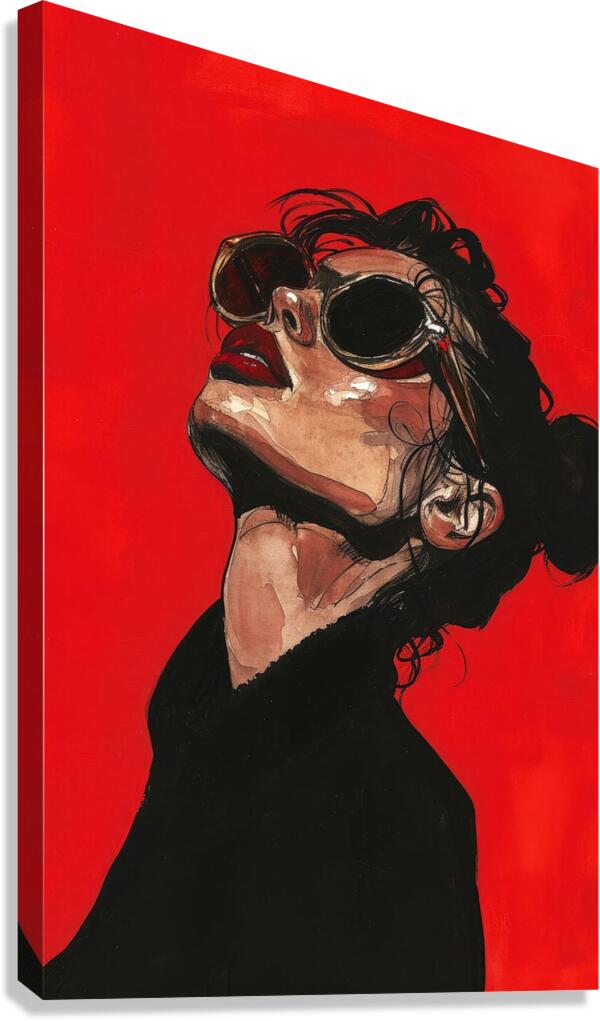 Crimson Confidence Canvas Print