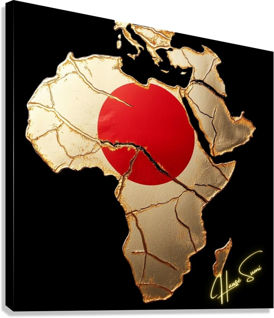 Kintsugi Continent Canvas Print