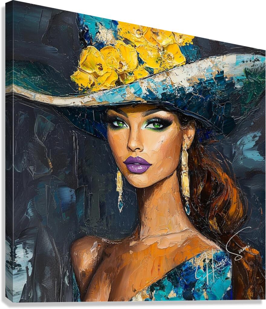 Cyan Siren Canvas Print