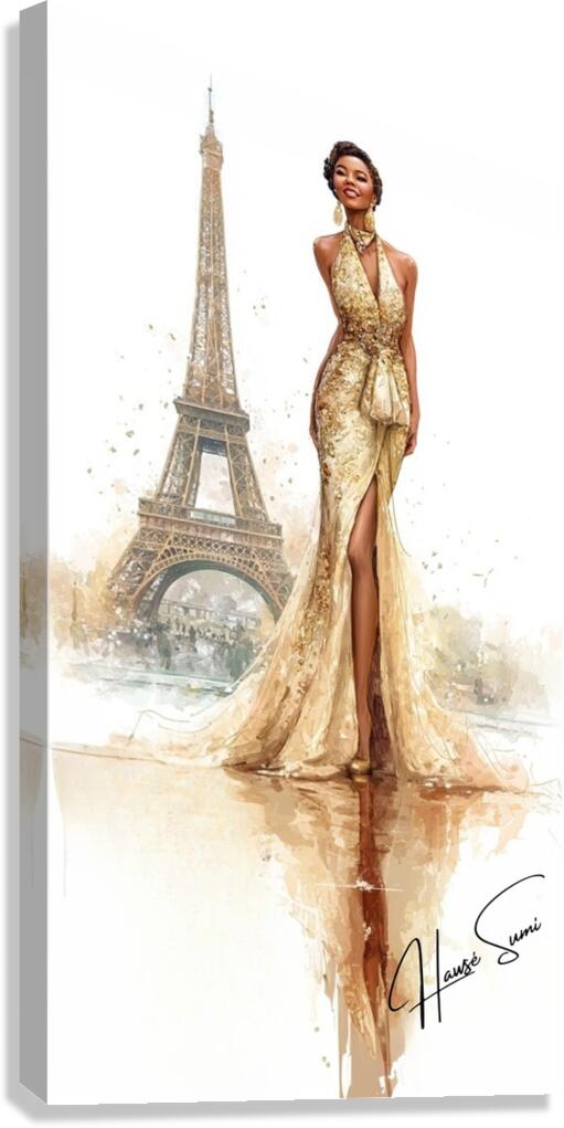 Golden Hour in Gilded Silk Canvas Print