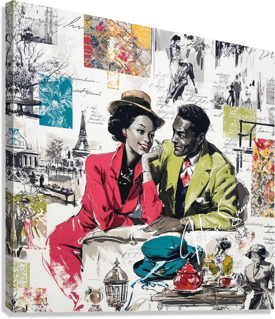 Parisian Rendezvous Canvas Print