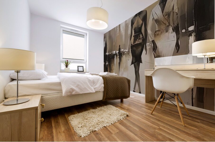 Elegance in the Cityscape Mural print