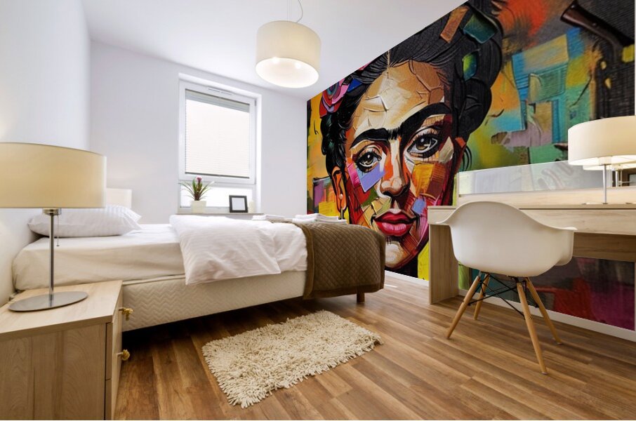 Fridas Floral Mosaic Mural print