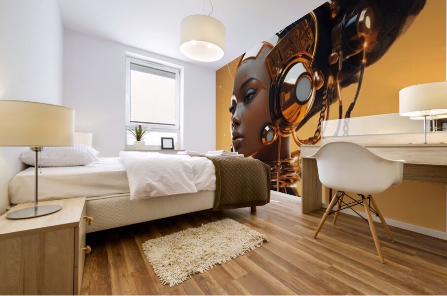 Golden Echoes Mural print