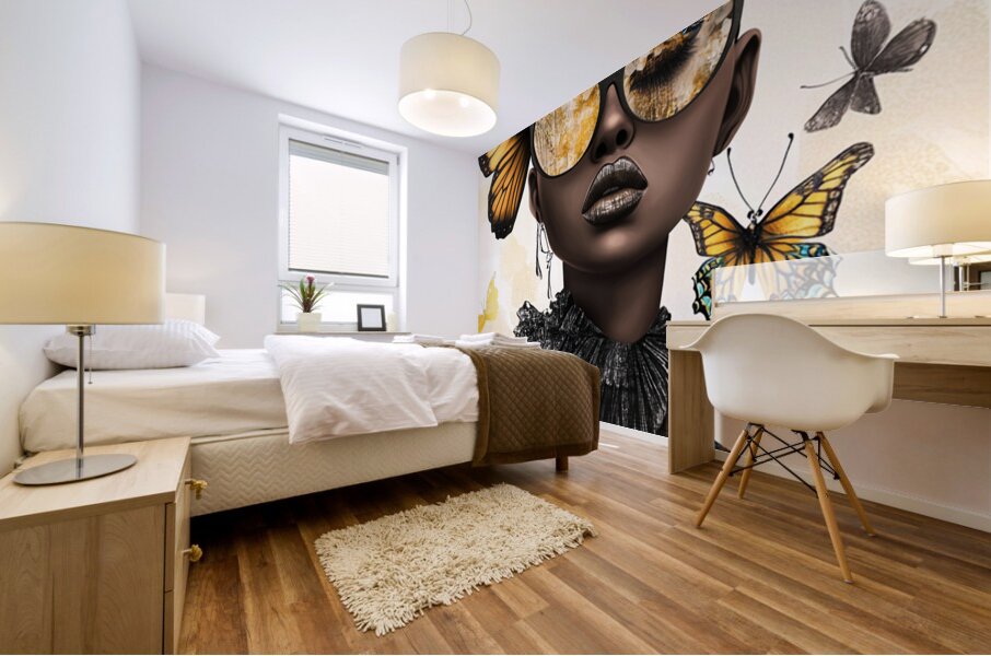 Golden Gaze Mural print