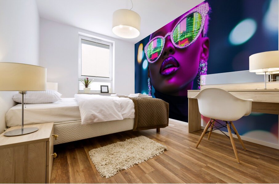 Neon Dreamscapes Mural print