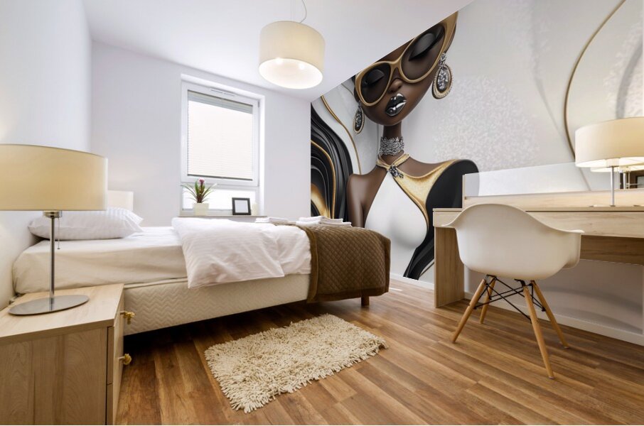 Golden Silence in Vogue Mural print