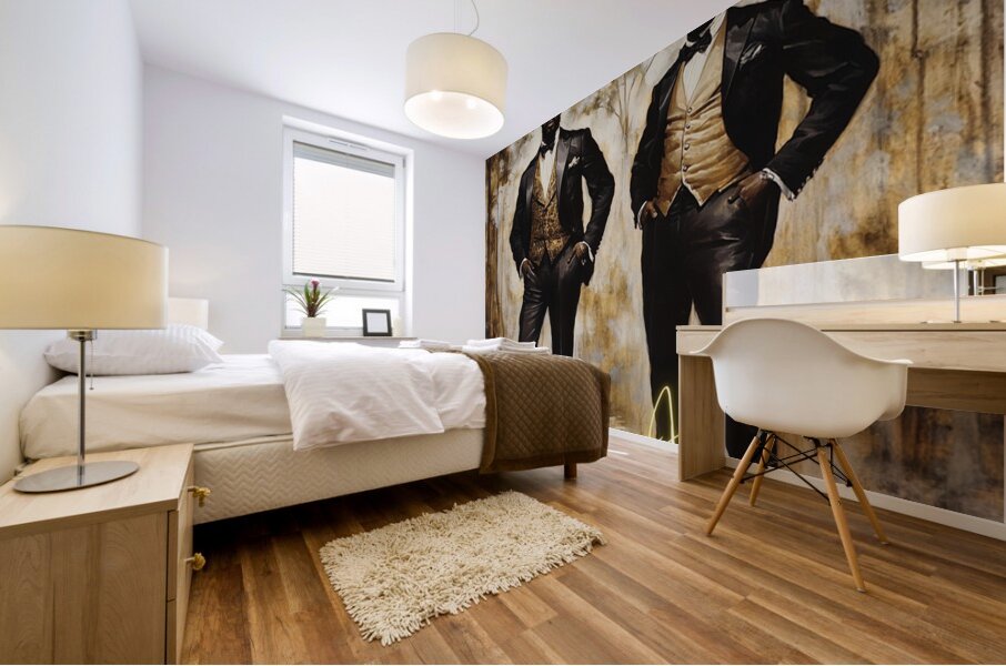 Bloom & Bowtie Mural print