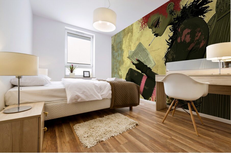 The Riot Girl Reads Mural print