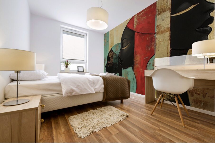 She Walked in Echoes Mural print