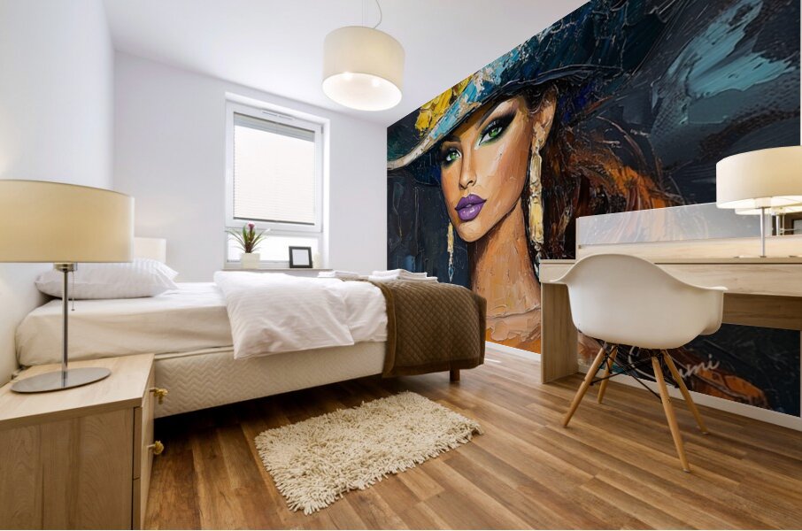 Cyan Siren Mural print