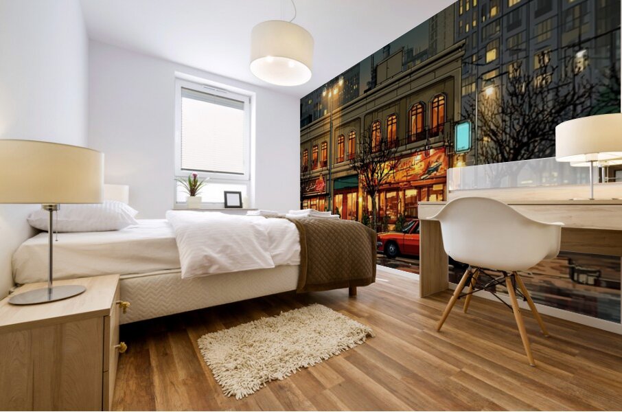 Reflections of Tehran Mural print