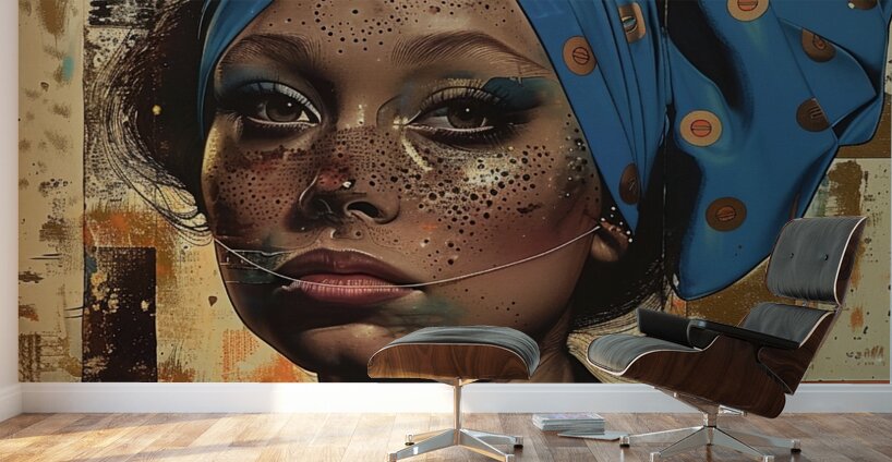 Blue Turban of Grace Wall Murals