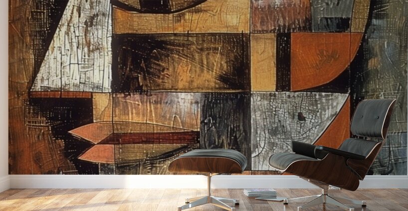 Cubist Contemplation Wall Murals