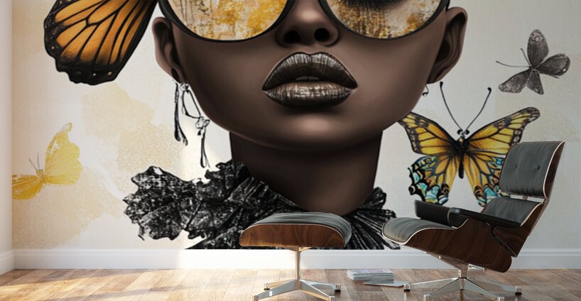 Golden Gaze Wall Murals