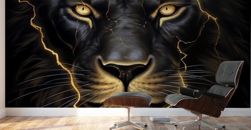 Thunder Roars in Silence Wall Murals