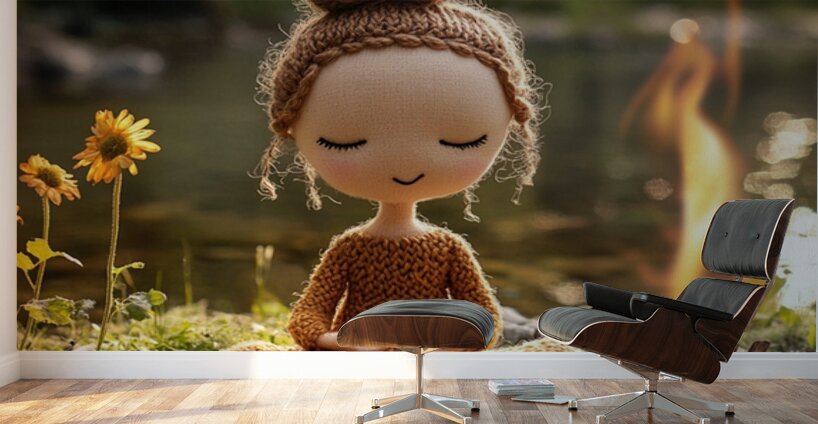 Stillness by the Fire: The Knitted Soul Wall Murals