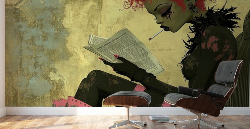 The Riot Girl Reads Wall Murals