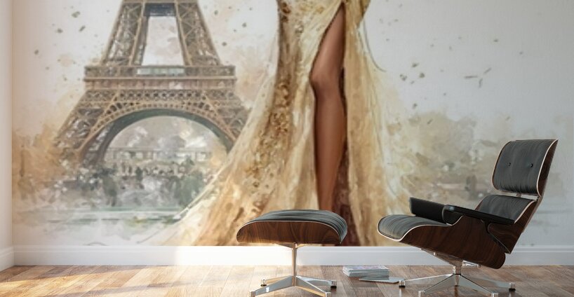 Golden Hour in Gilded Silk Wall Murals