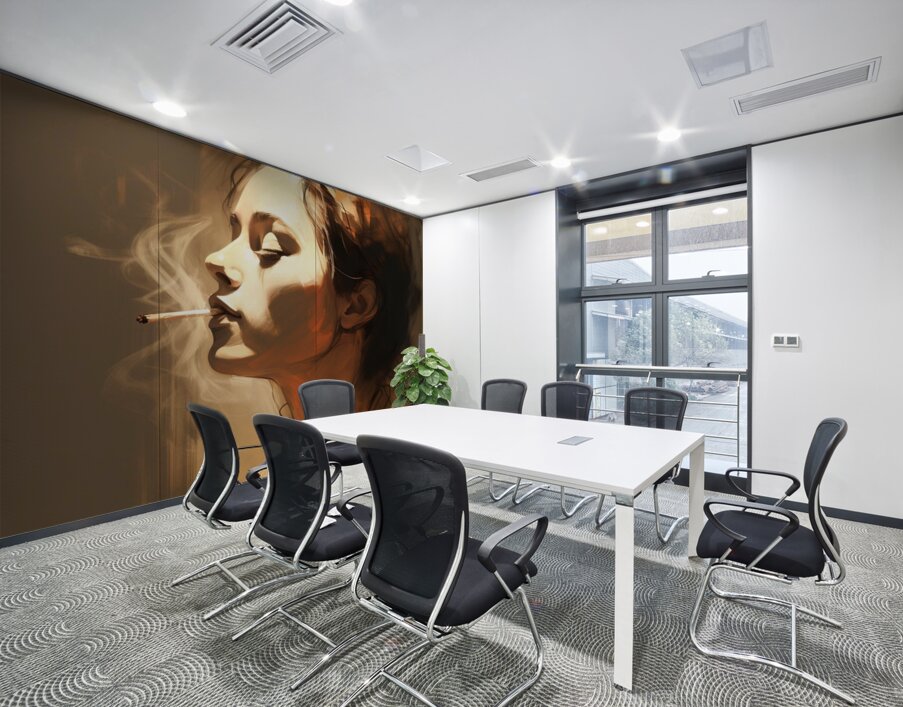 Contemplative Smoke Wall Printing