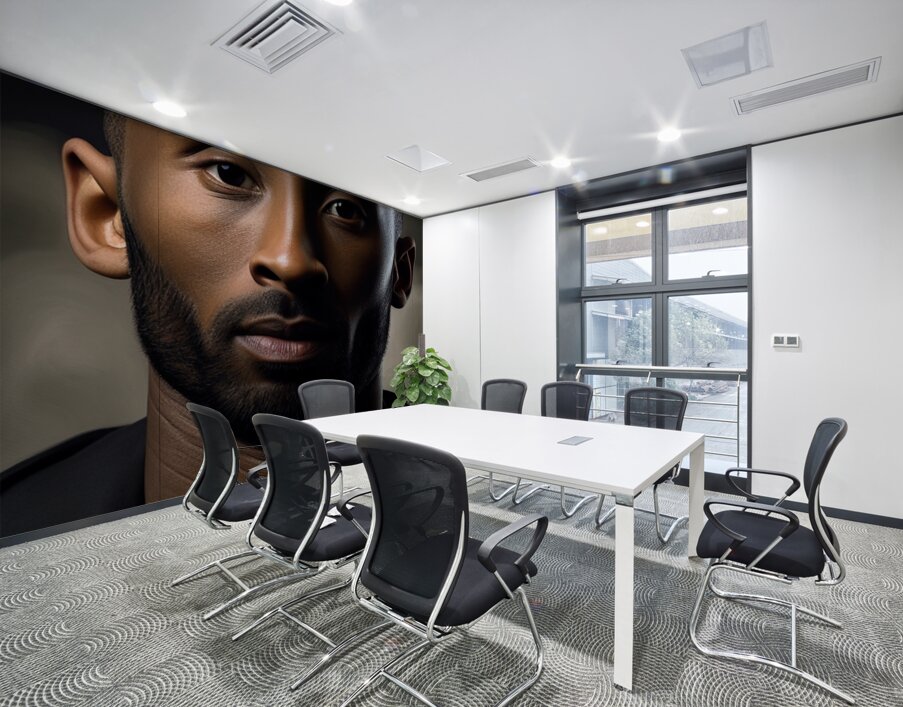 Determined in Black Wall Printing