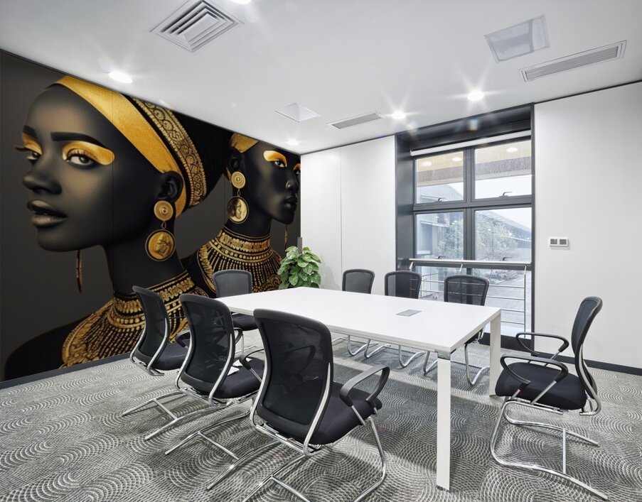 Twin Guardians Wall Printing