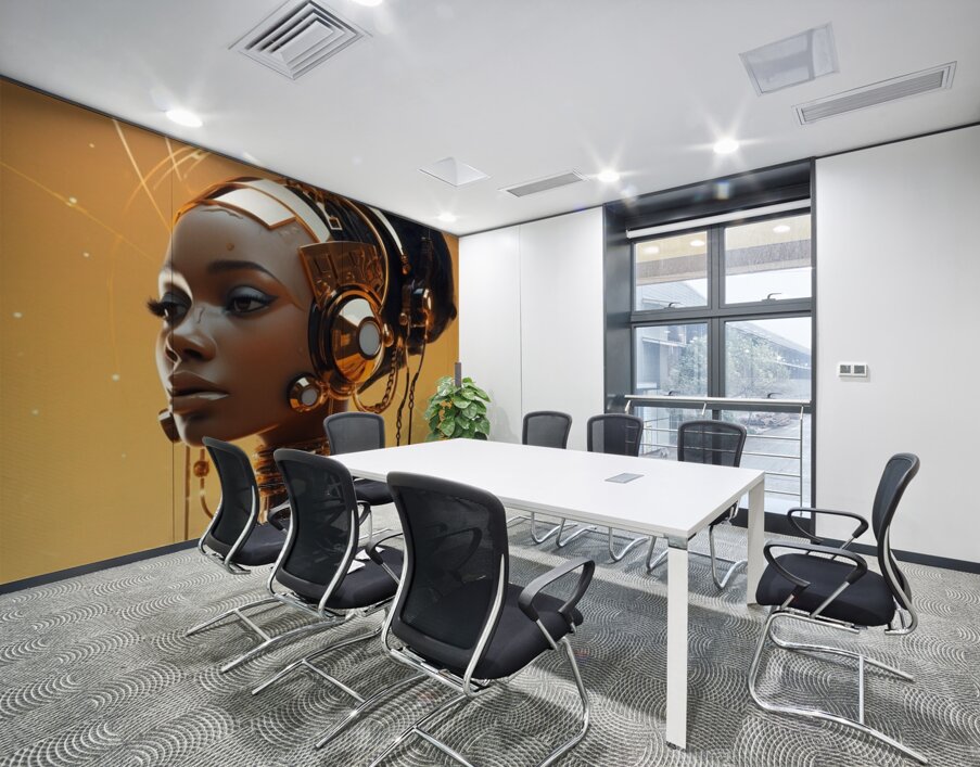 Golden Echoes Wall Printing