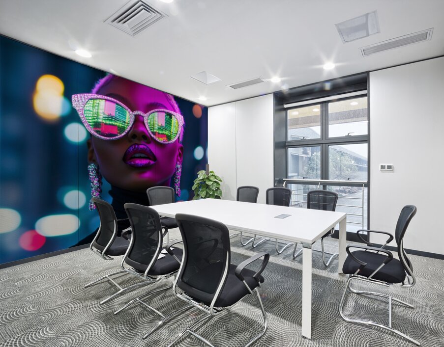 Neon Dreamscapes Wall Printing