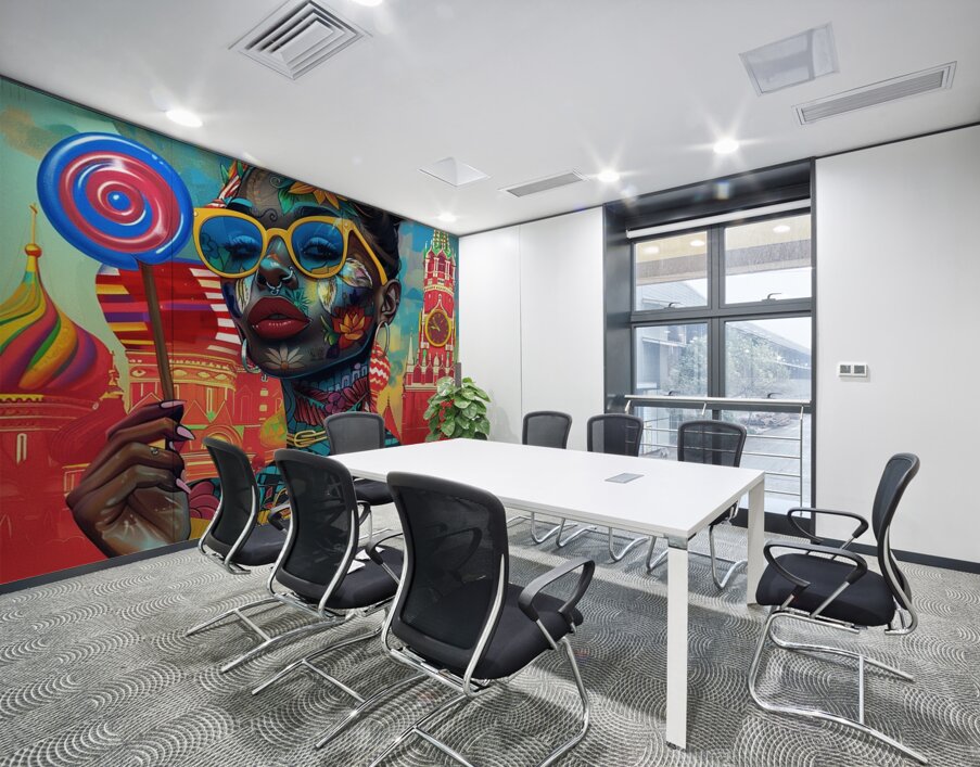 Red Square Radiance Wall Printing