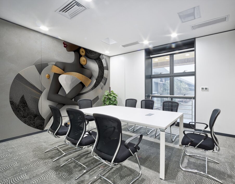 Wrapped in Royal Geometry Wall Printing