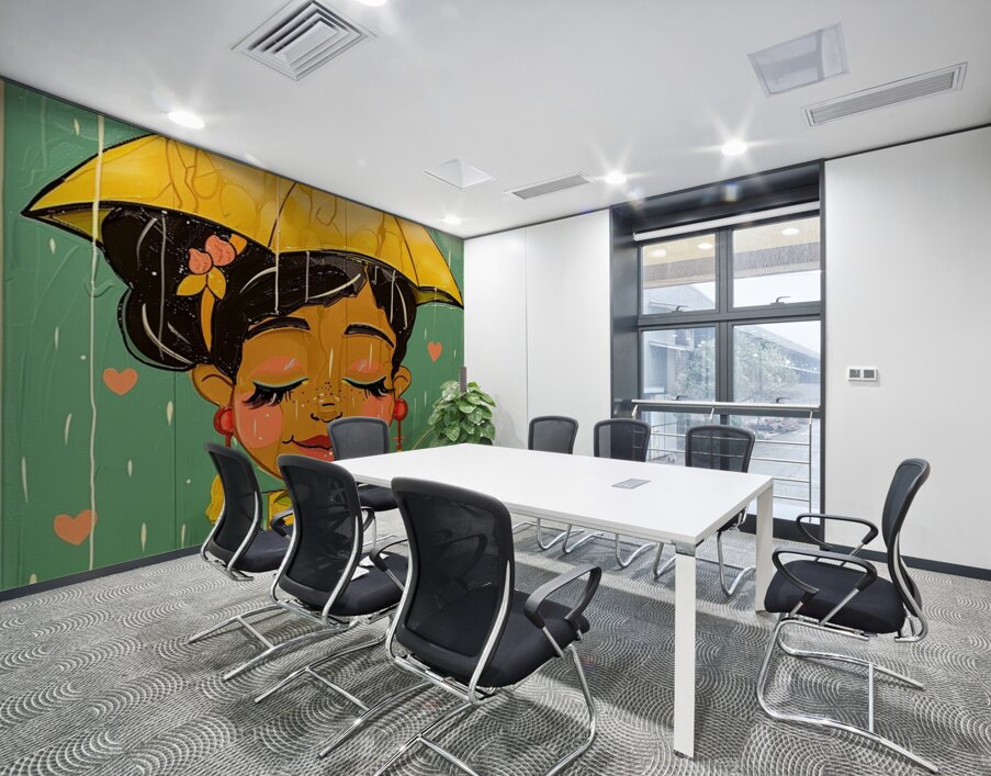 Serenity in the Rain Wall Printing