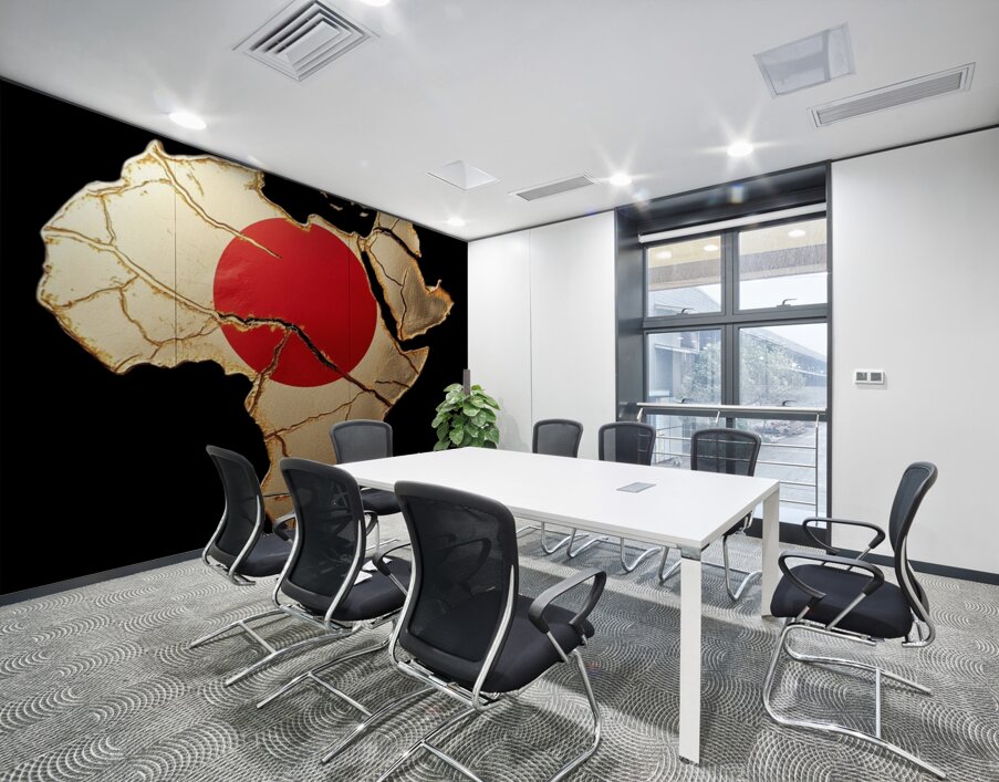 Kintsugi Continent Wall Printing