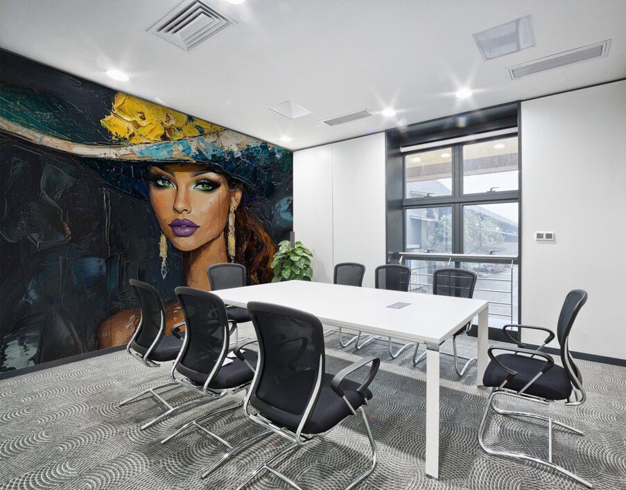 Cyan Siren Wall Printing