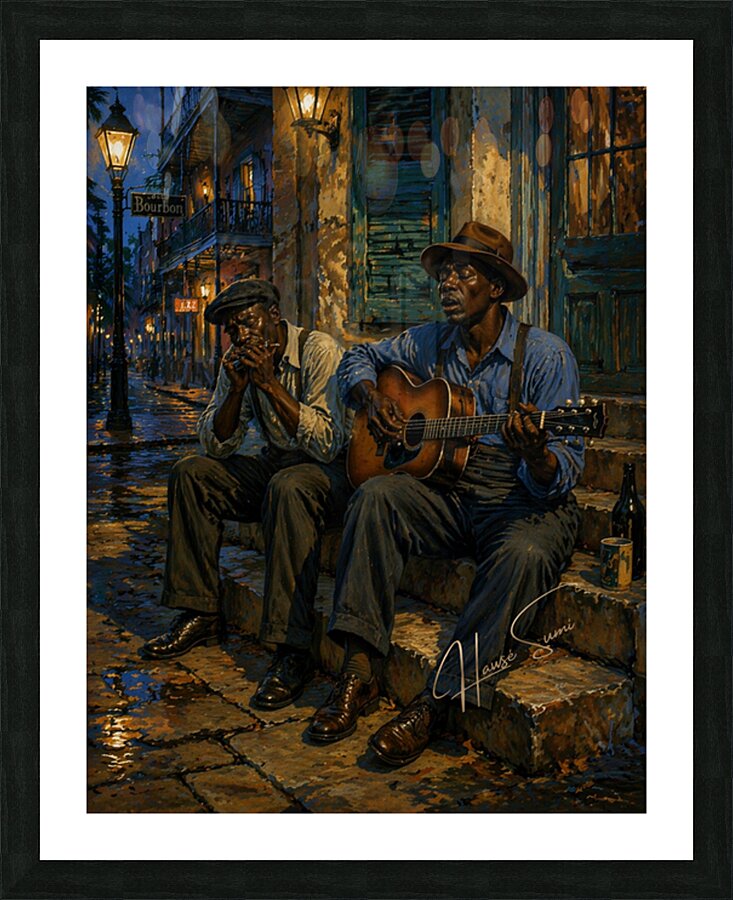 Midnight Porch Session Picture Frame print