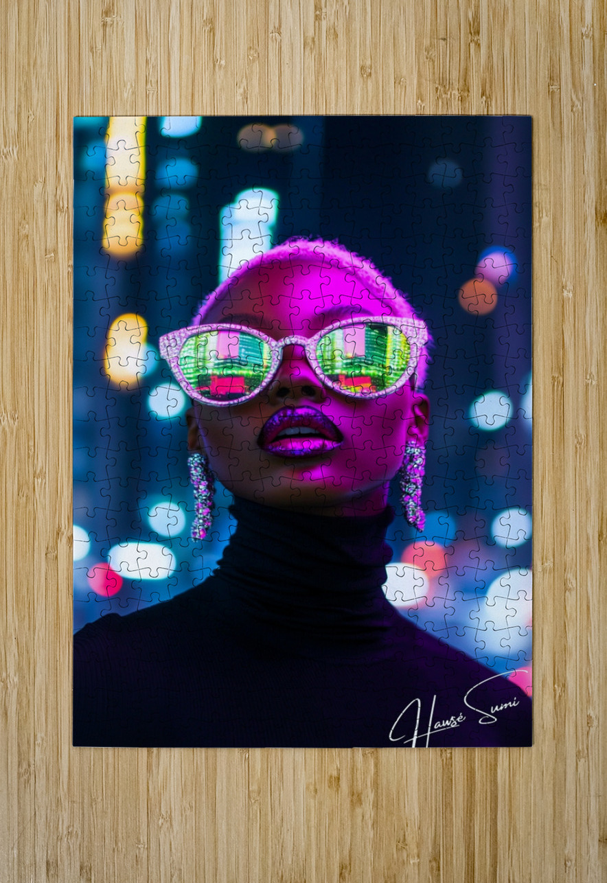 Neon Dreamscapes Hawse Sumi Puzzle printing